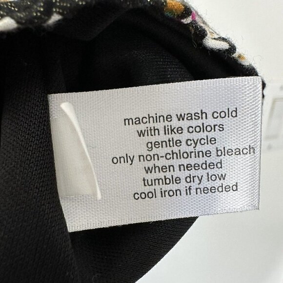 Lane Bryant Peasant Tunic Top Black Paisley Floral Size 22 - Picture 6 of 11